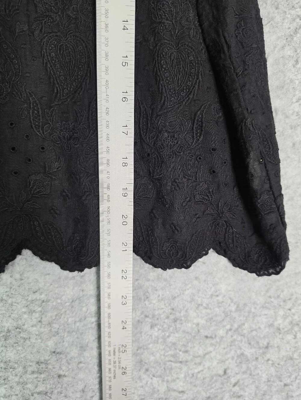 Ulla Johnson Black Sheer Swiss Dot Ruffle Neck Blouse